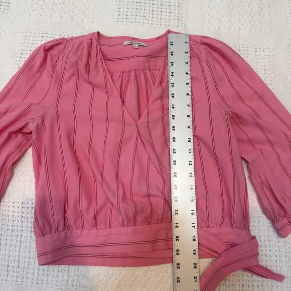 Madewell small striped wrap side tie wrap top blouse TB 2788 - Picture 3 of 11